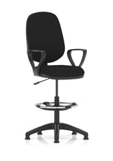 Eclipse Plus I Black Chair With Loop Arms With Hi Rise Kit KC0242 DD
